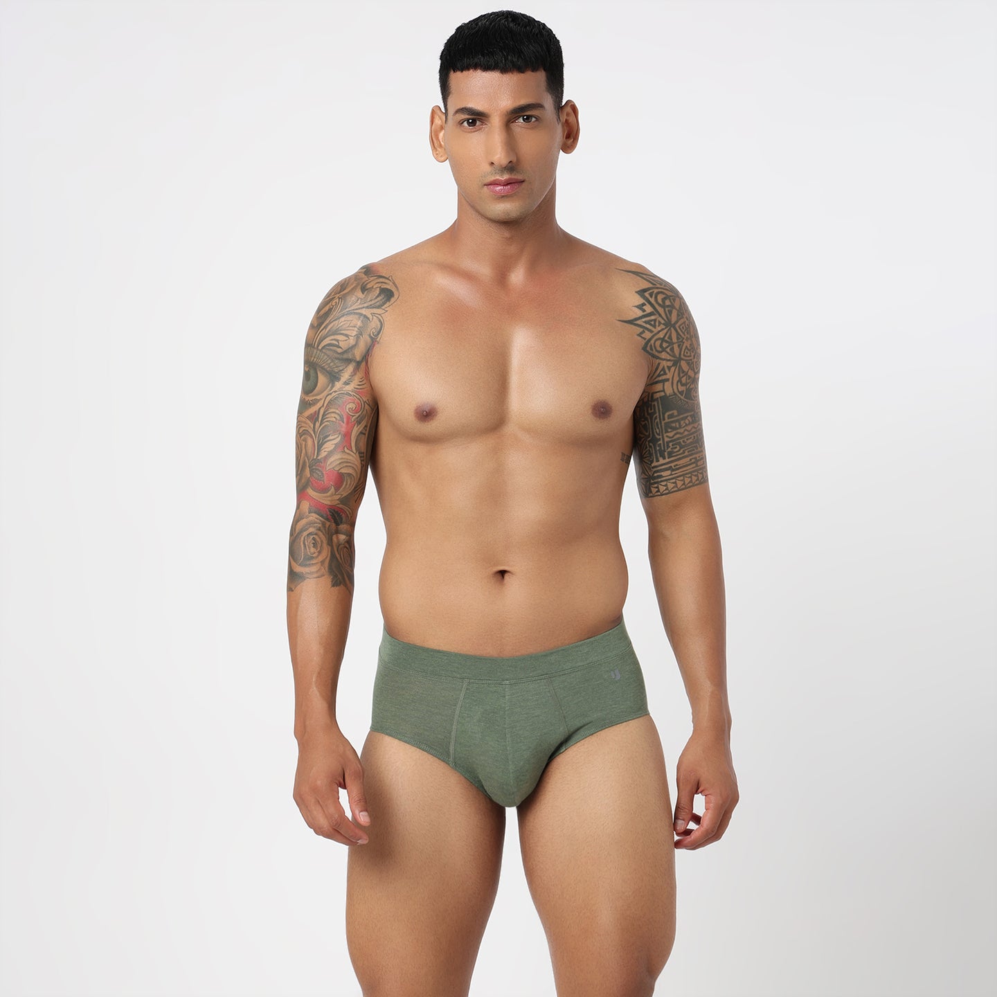 Underjeans Olive Spandex Brief