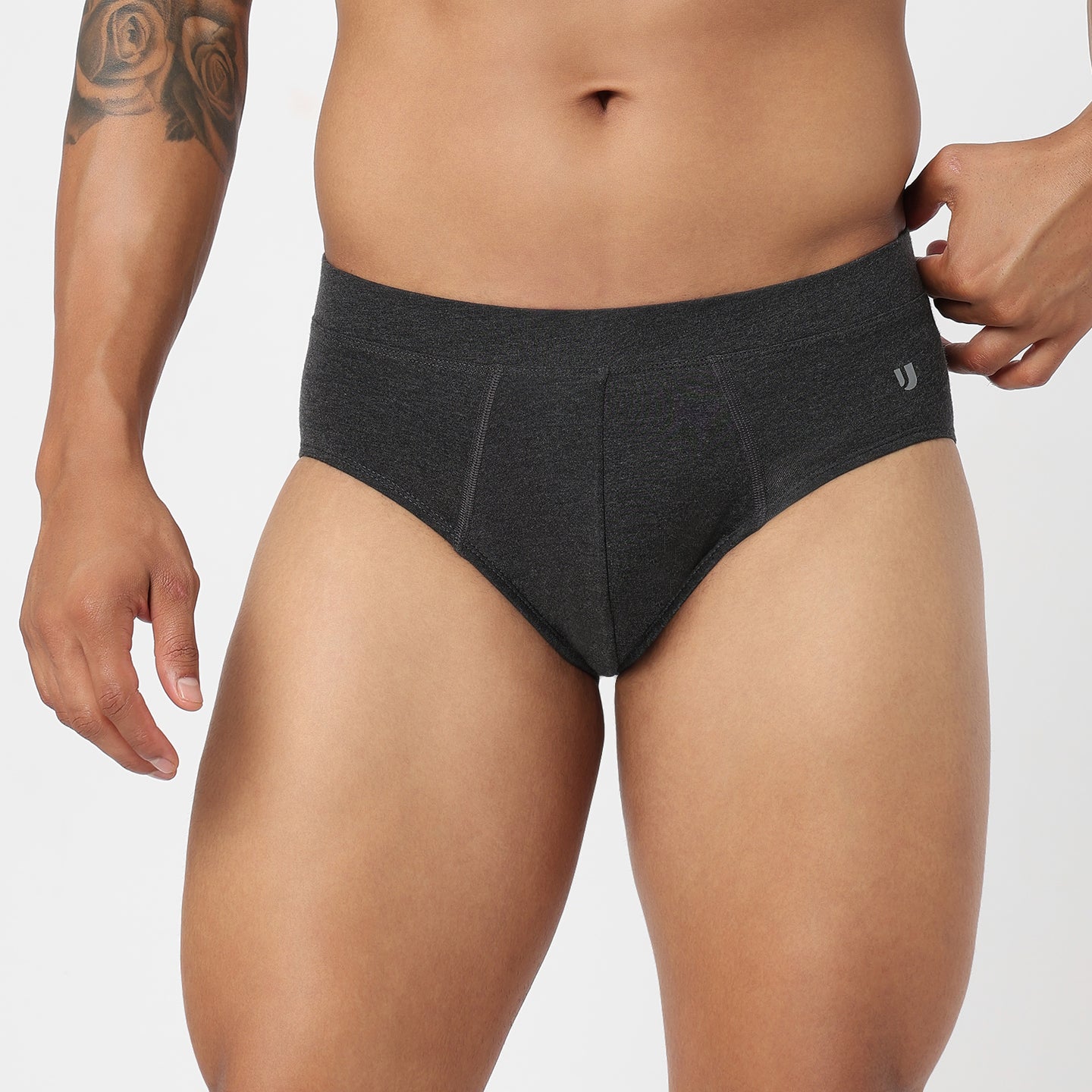 Underjeans Dark Grey Spandex Brief