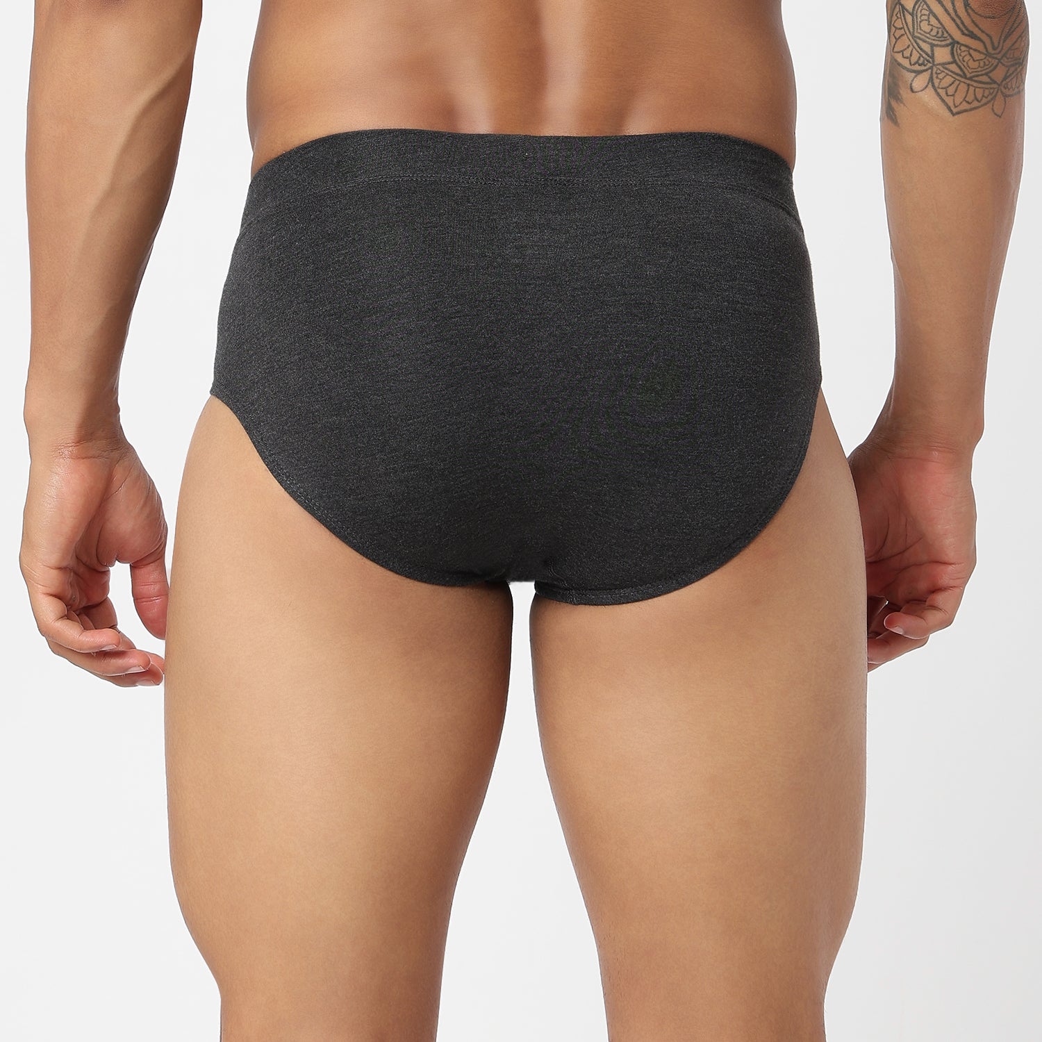 Underjeans Dark Grey Spandex Brief