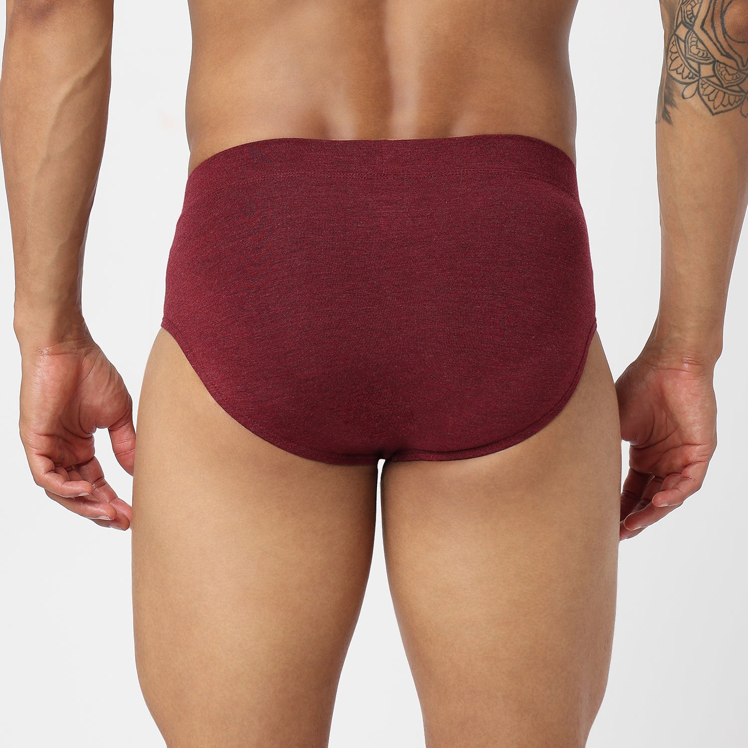 Underjeans Maroon Spandex Brief