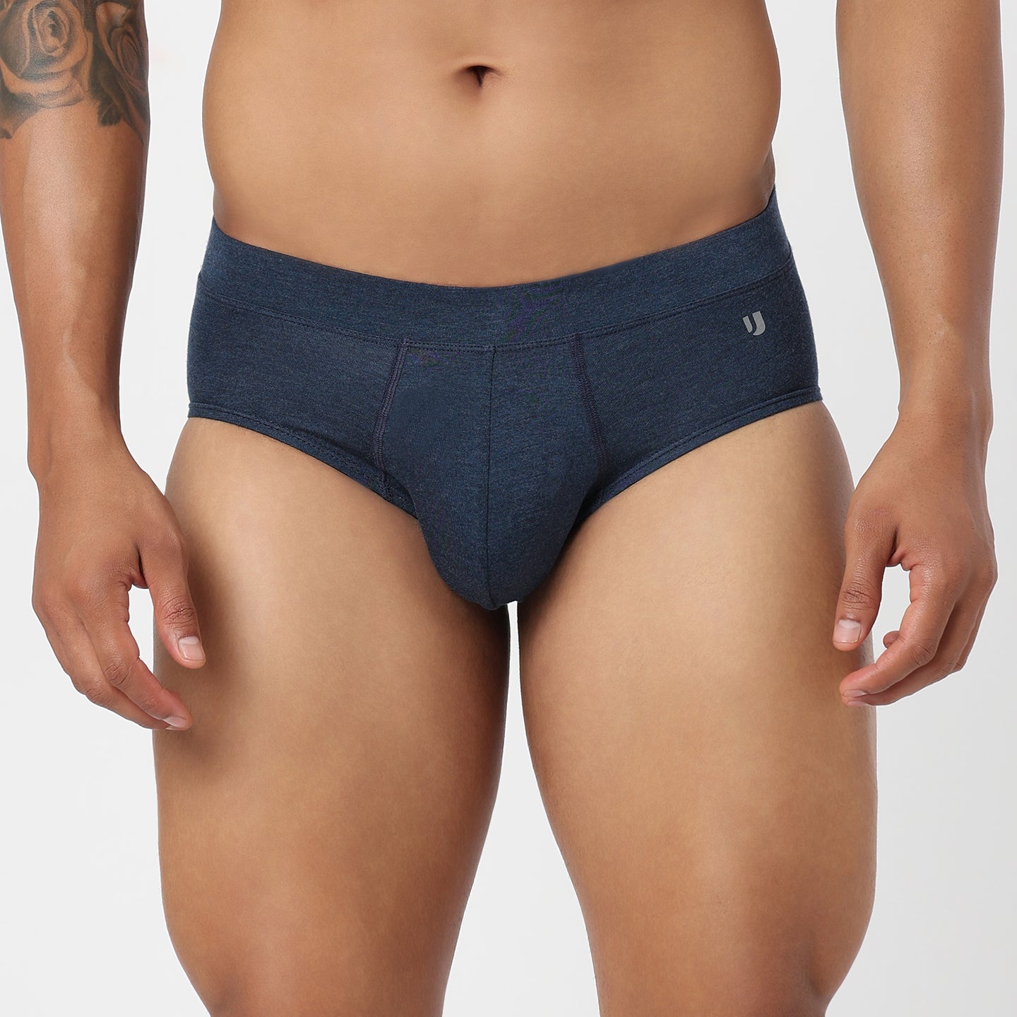 Underjeans Navy Spandex Brief