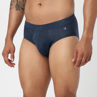 Underjeans Navy Spandex Brief