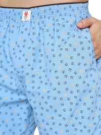 Underjeans by Spykar Men Premium Cotton Blue Boxers