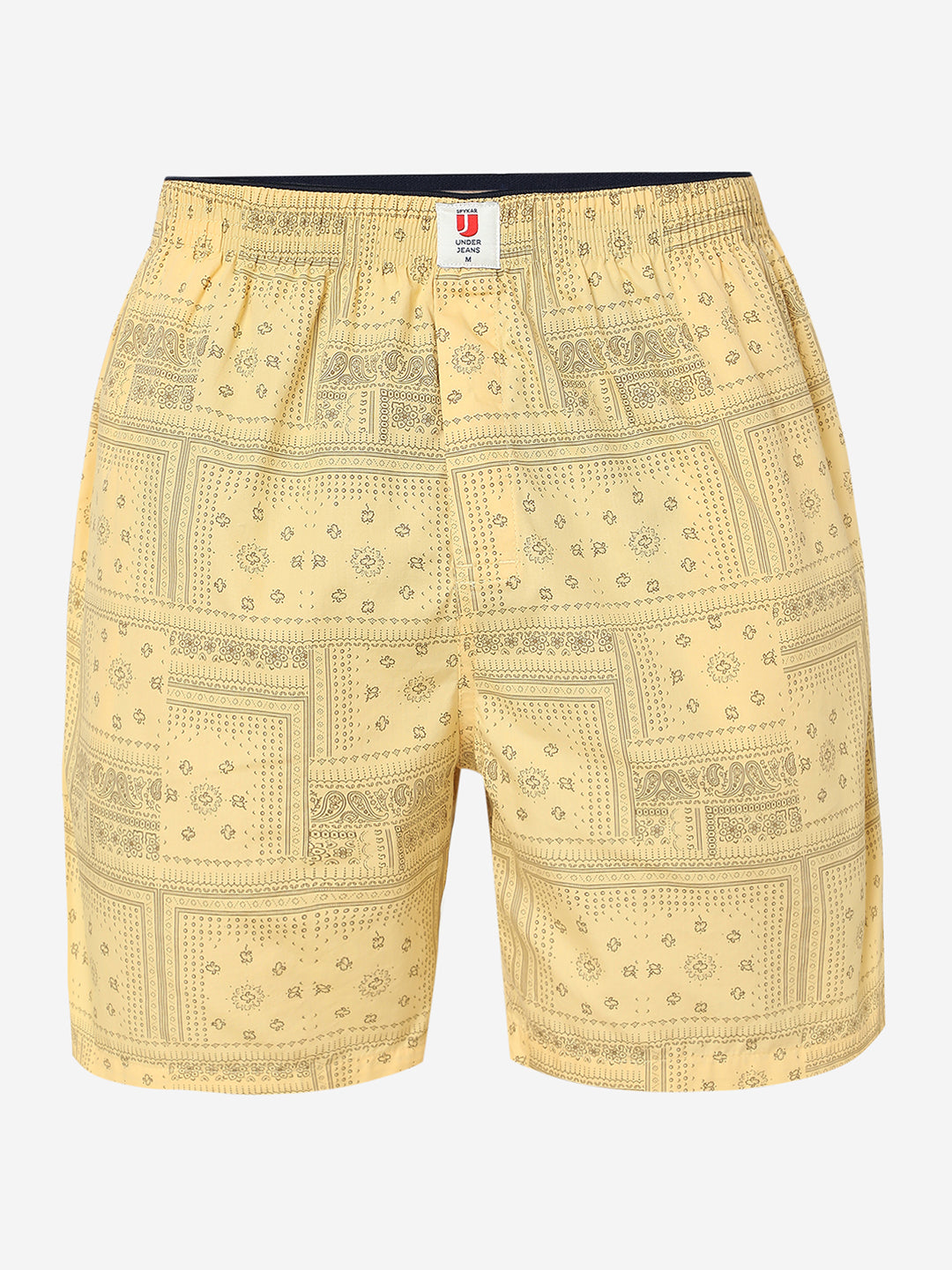 Underjeans by Spykar Men Premium Cotton Yellow Brown Boxers