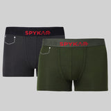 Underjeans Pack Of 2 Cotton Blend Solid Mid-Rise Trunks