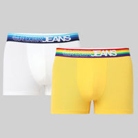 Underjeans Pack Of 2 Cotton Blend Solid Mid-Rise Trunks