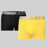 Underjeans Pack Of 2 Cotton Blend Solid Mid-Rise Trunks