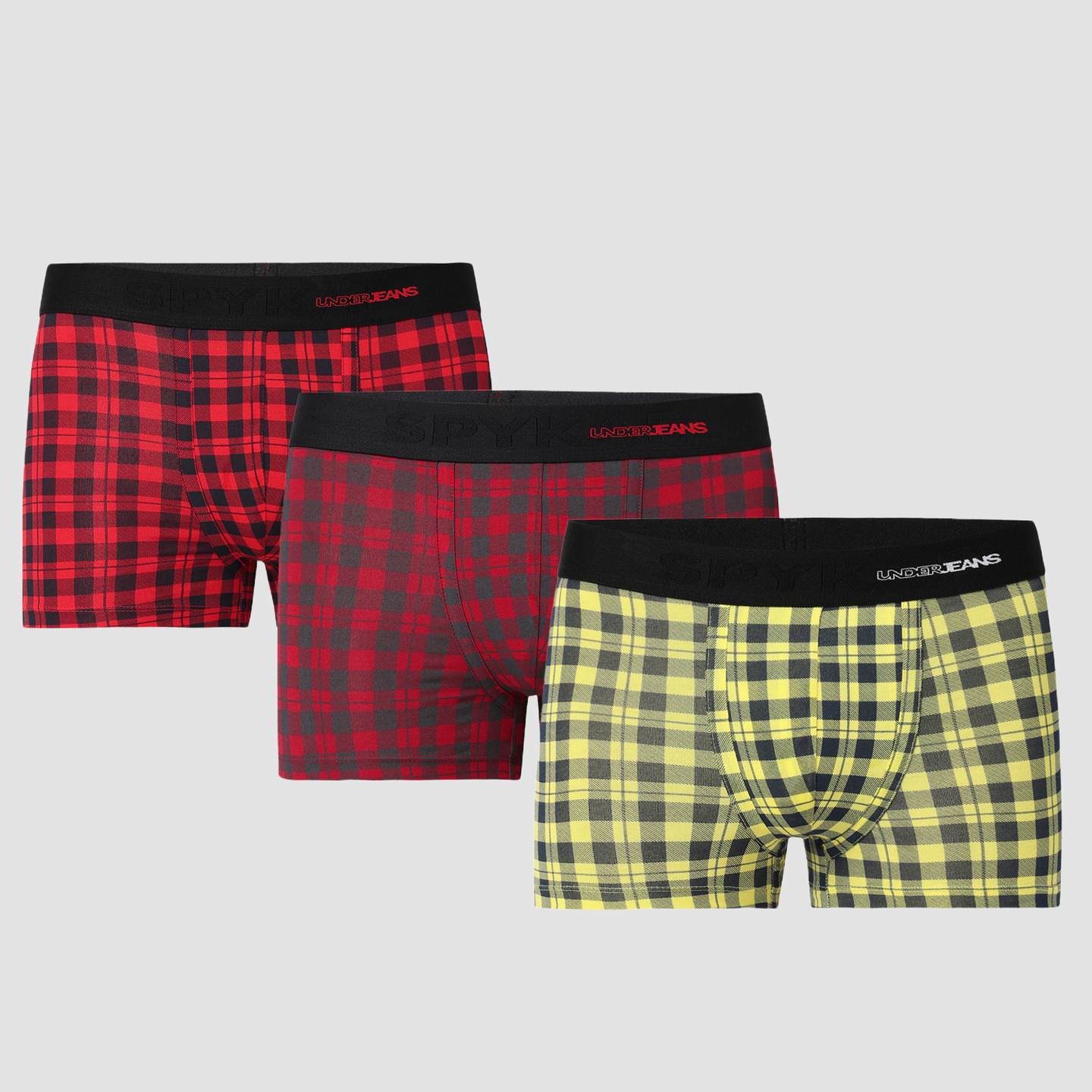 Underjeans Pack Of 3 Cotton Blend Mid-Rise Trunks