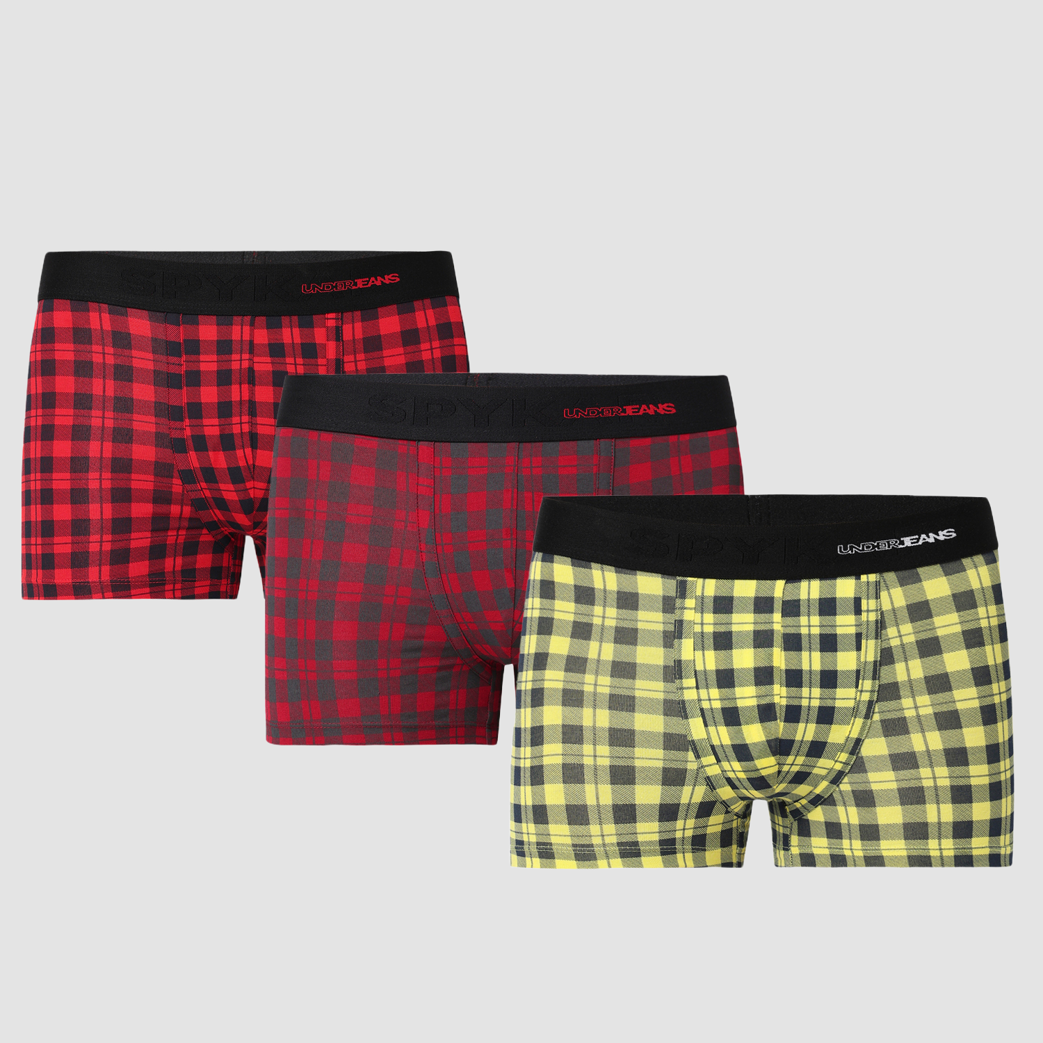 Underjeans Pack Of 3 Cotton Blend Mid-Rise Trunks