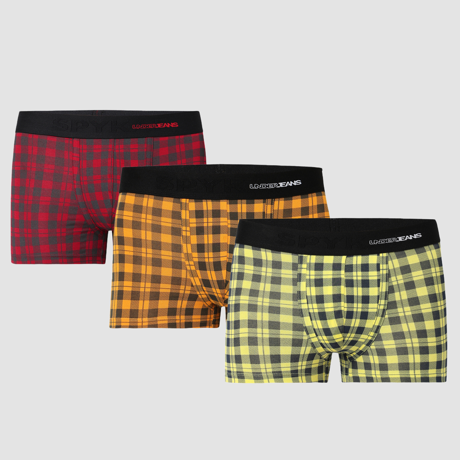 Underjeans Pack of 3  Cotton Blend Mid-Rise Trunks