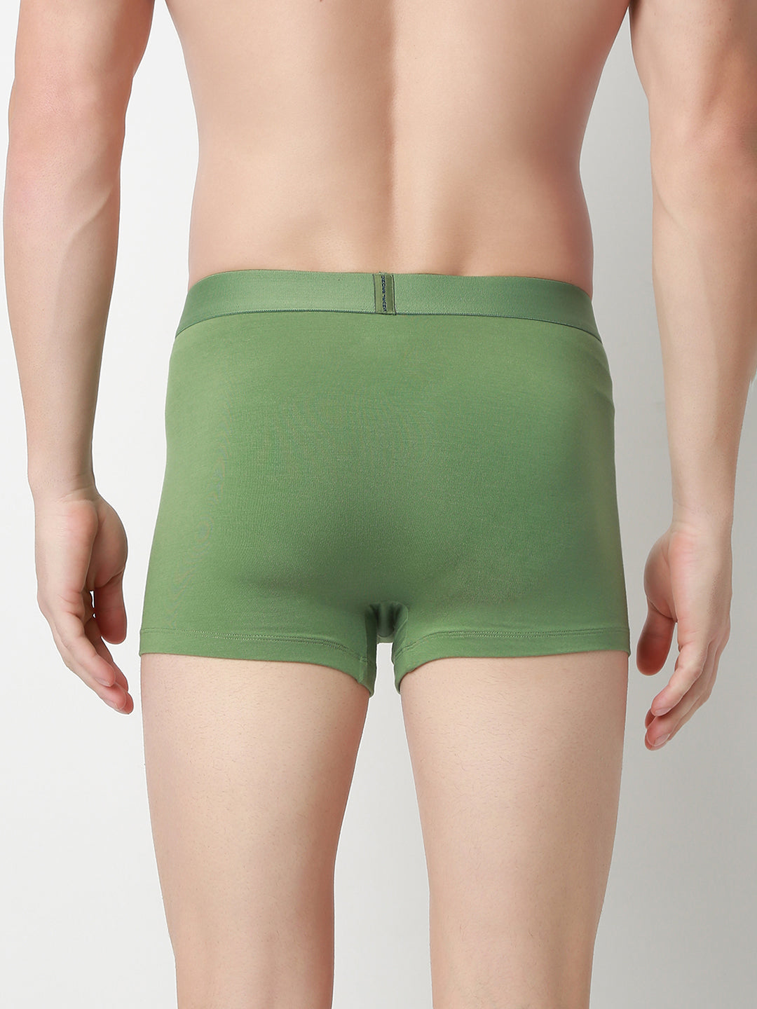 UnderJeans by Spykar Men Solid Light Olive Trunk