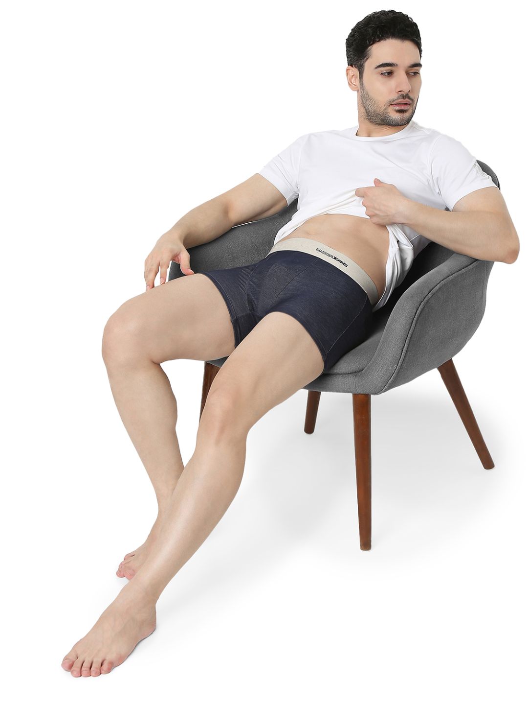 Underjeans Dark Blue Regular Fit Trunk