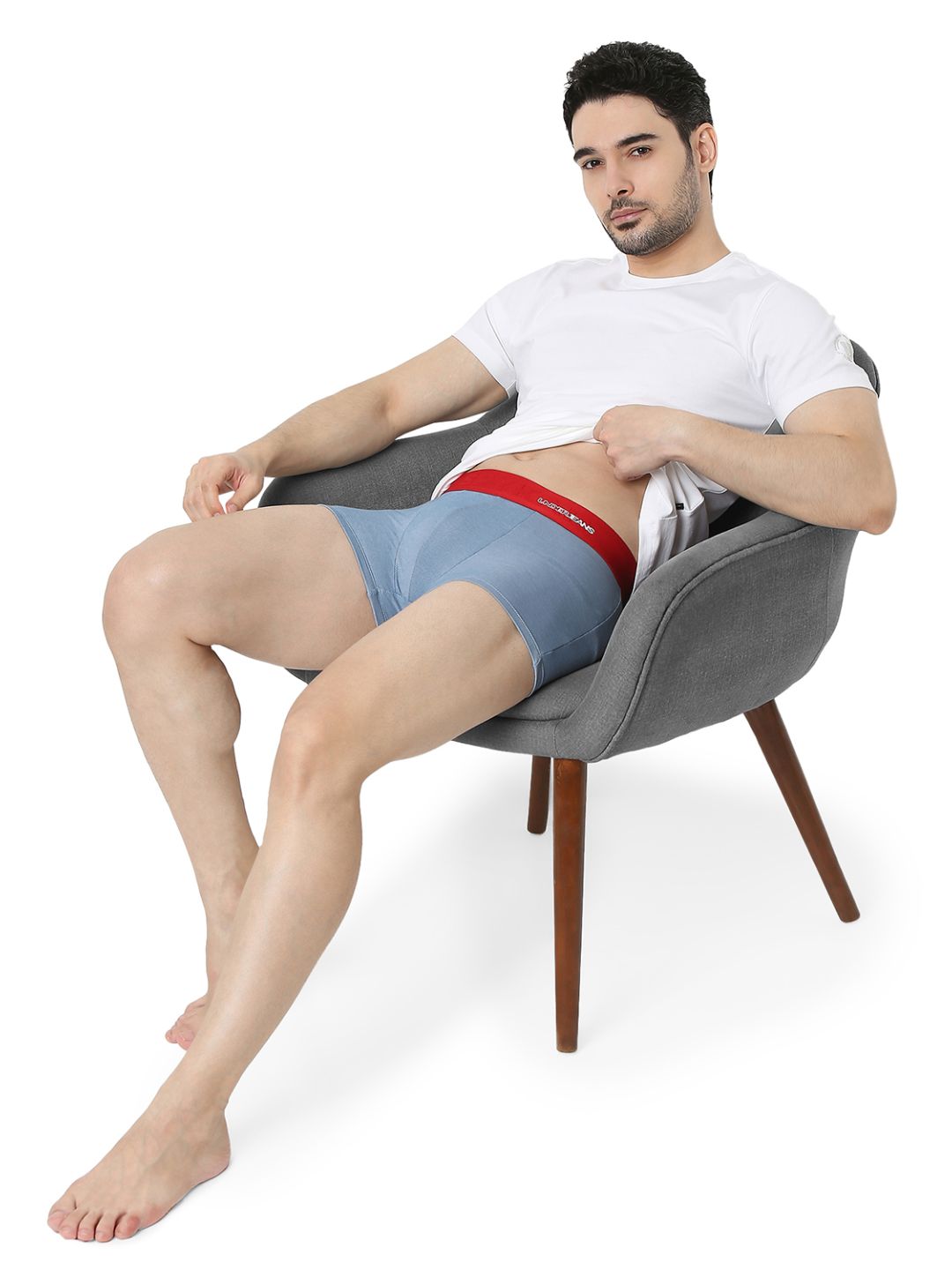 Underjeans Denim Blue Regular Fit Trunk
