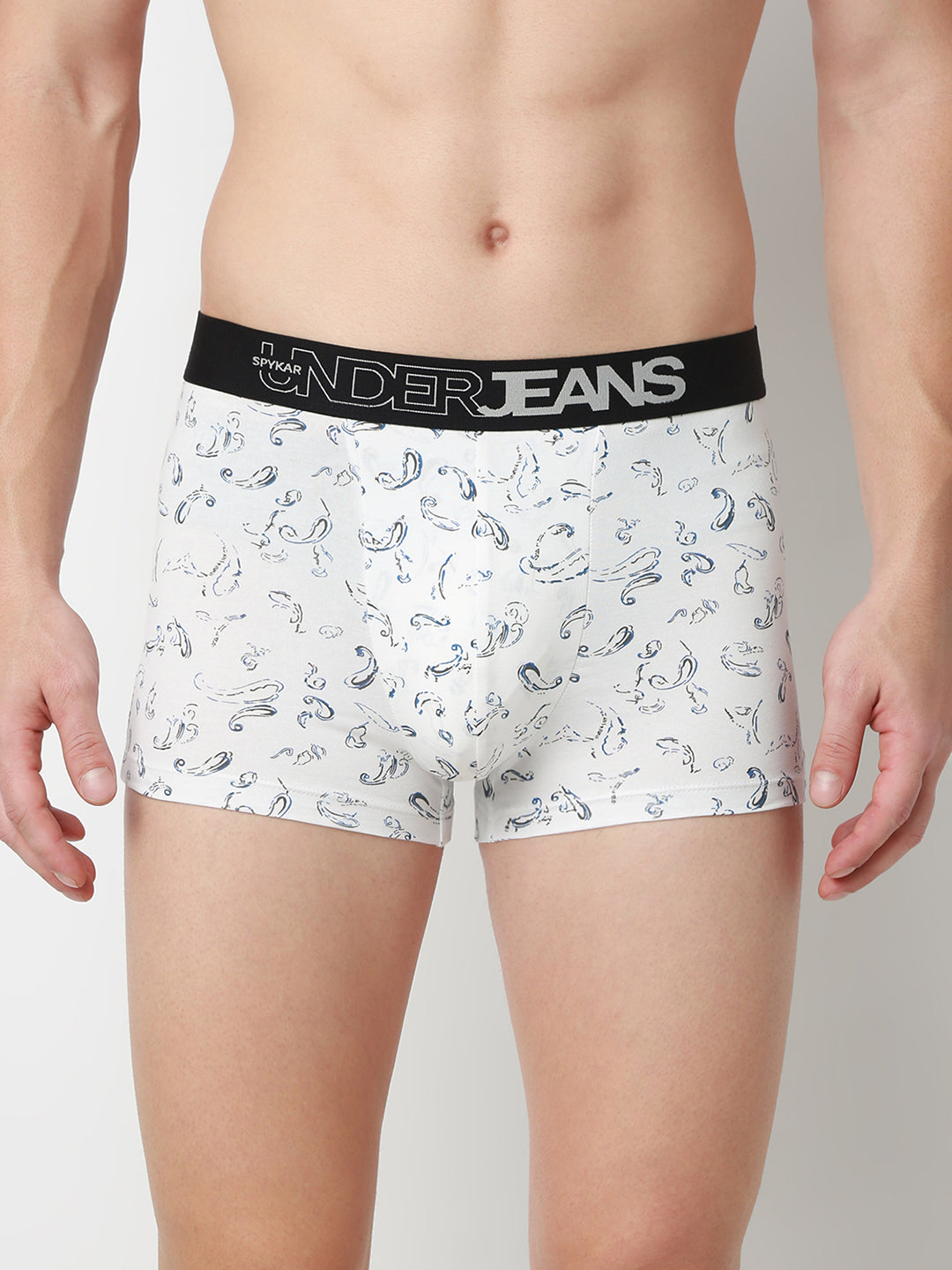 UnderJeans by Spykar Men Printed White Trunk