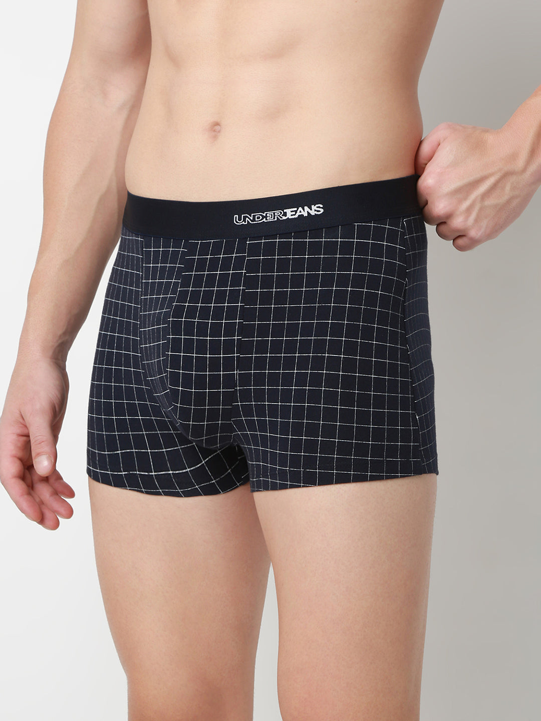 Underjeans Print Navy Check Trunk