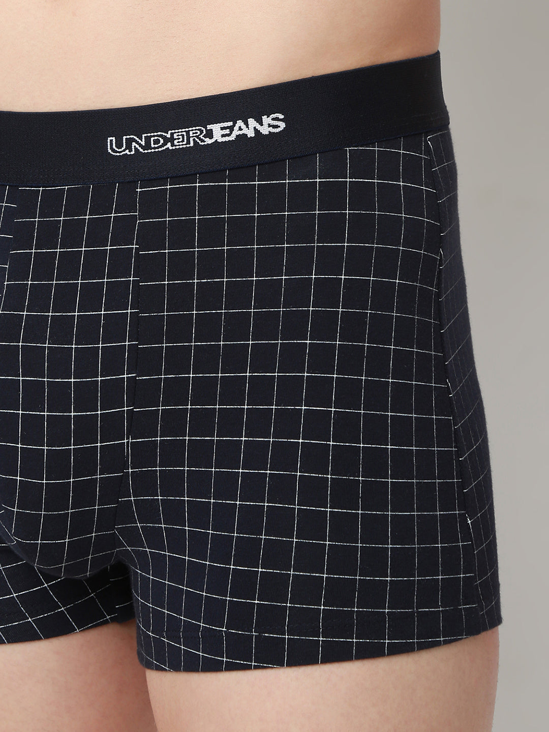 Underjeans Print Navy Check Trunk