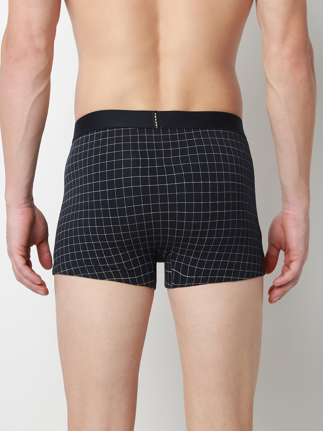 Underjeans Print Navy Check Trunk