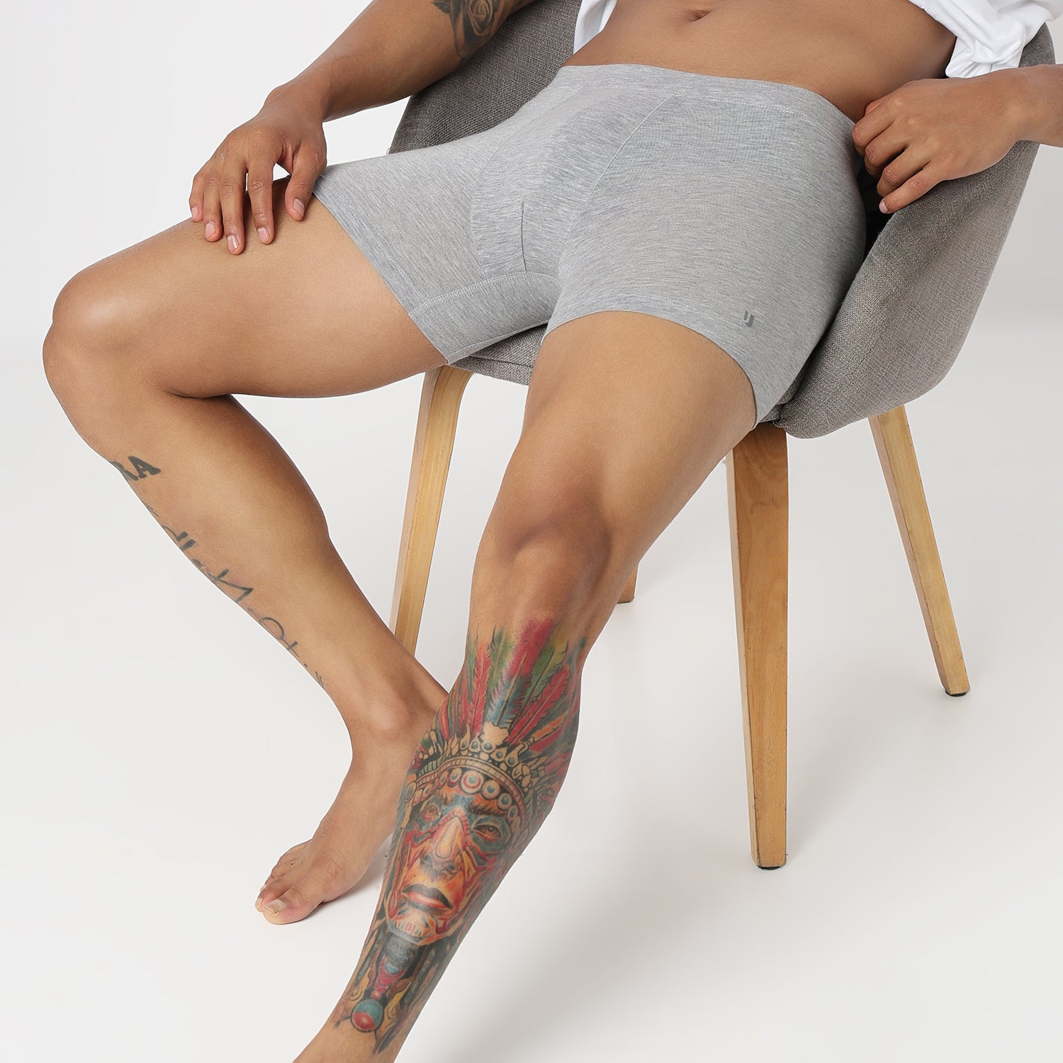 Underjeans Grey Spandex Trunk