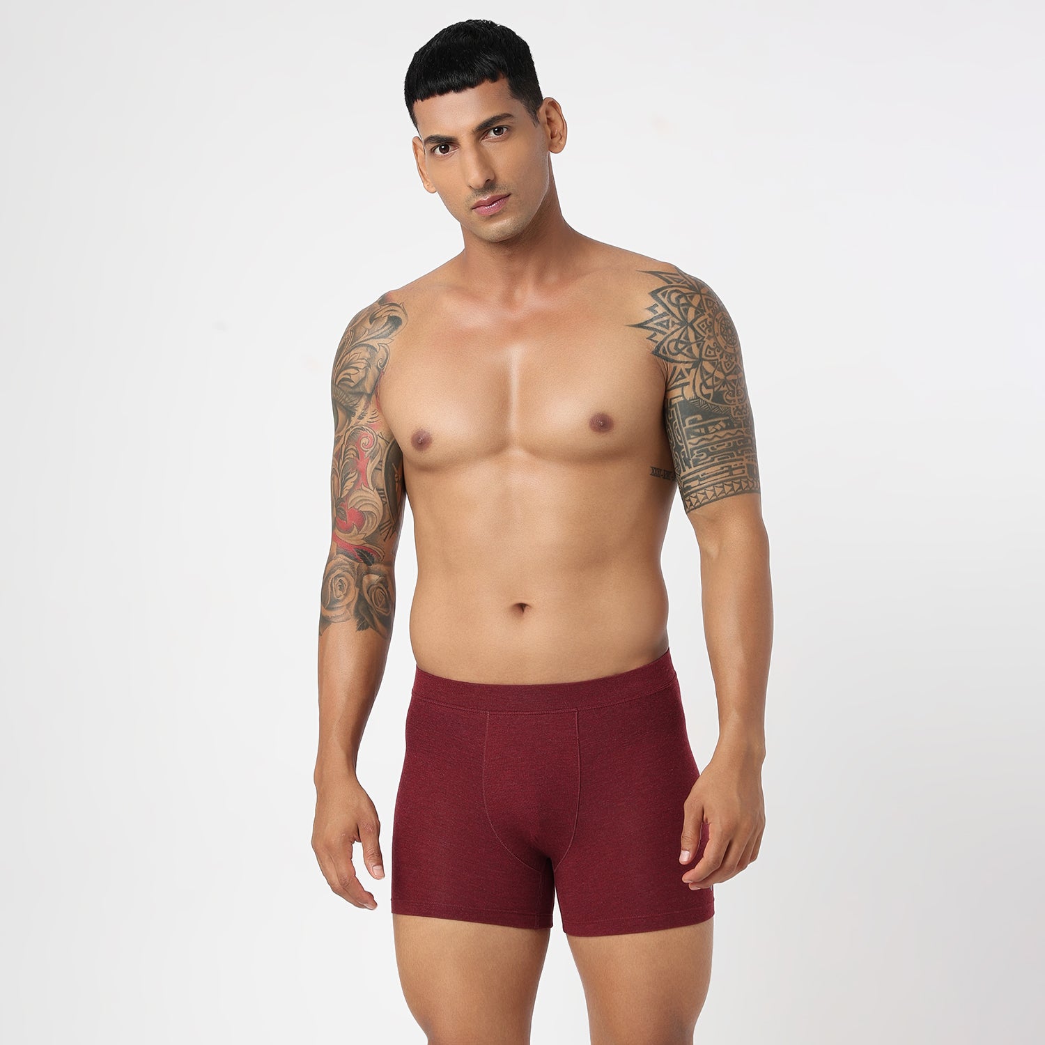 Underjeans Maroon Spandex Trunk