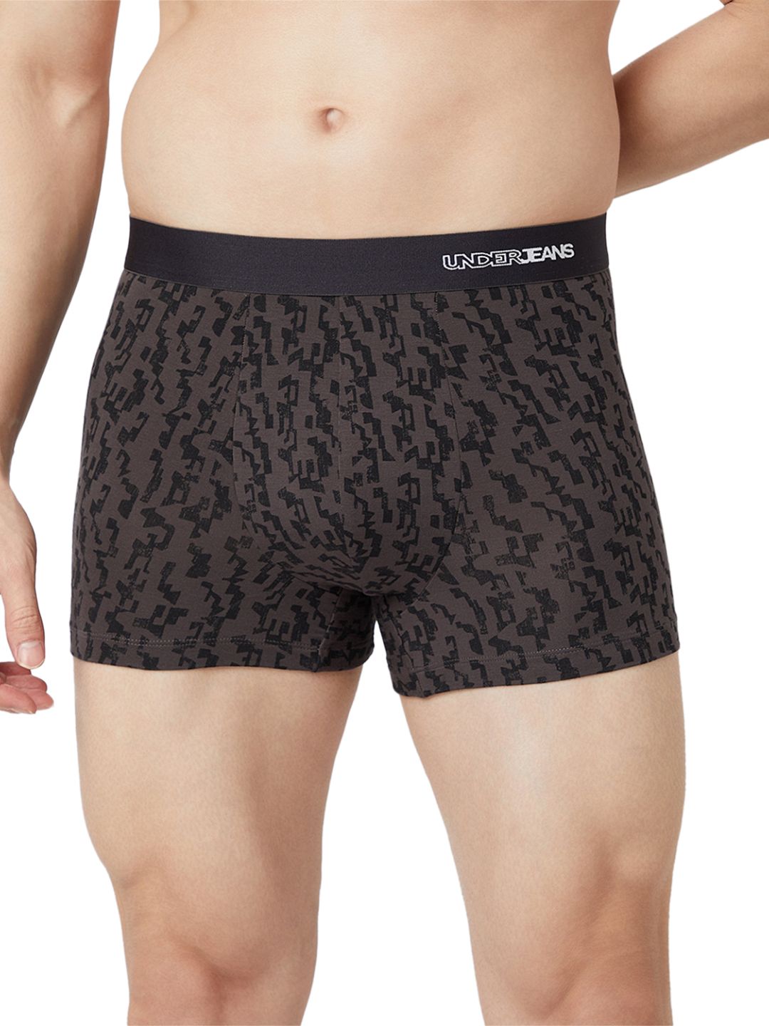 UnderJeans by Spykar Men Printed Grey Black Trunk