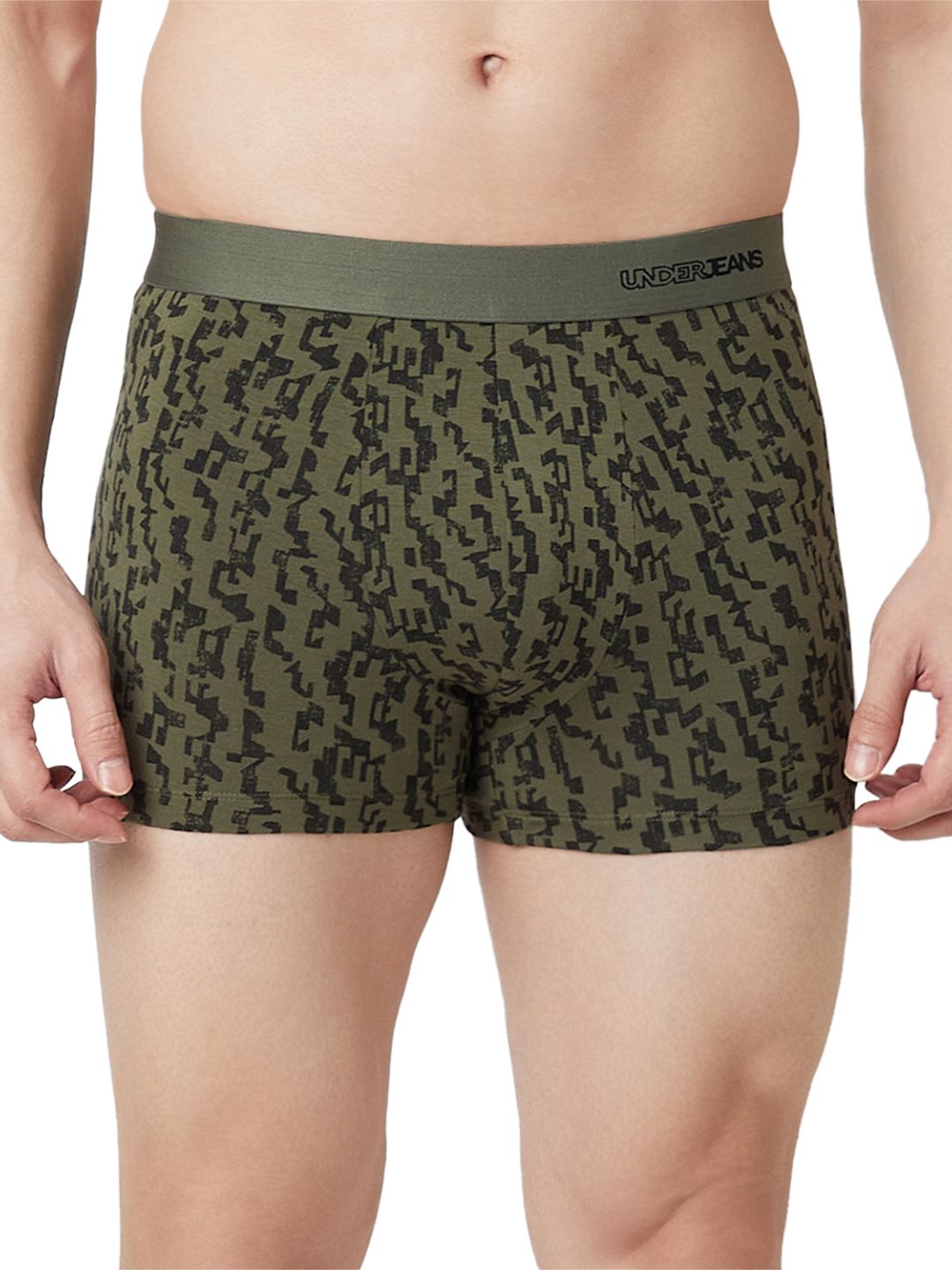 Underjeans Print Olive Black Trunk