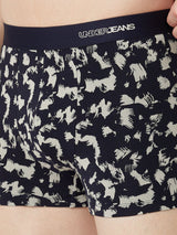 Underjeans Print Navy Ecru Trunk