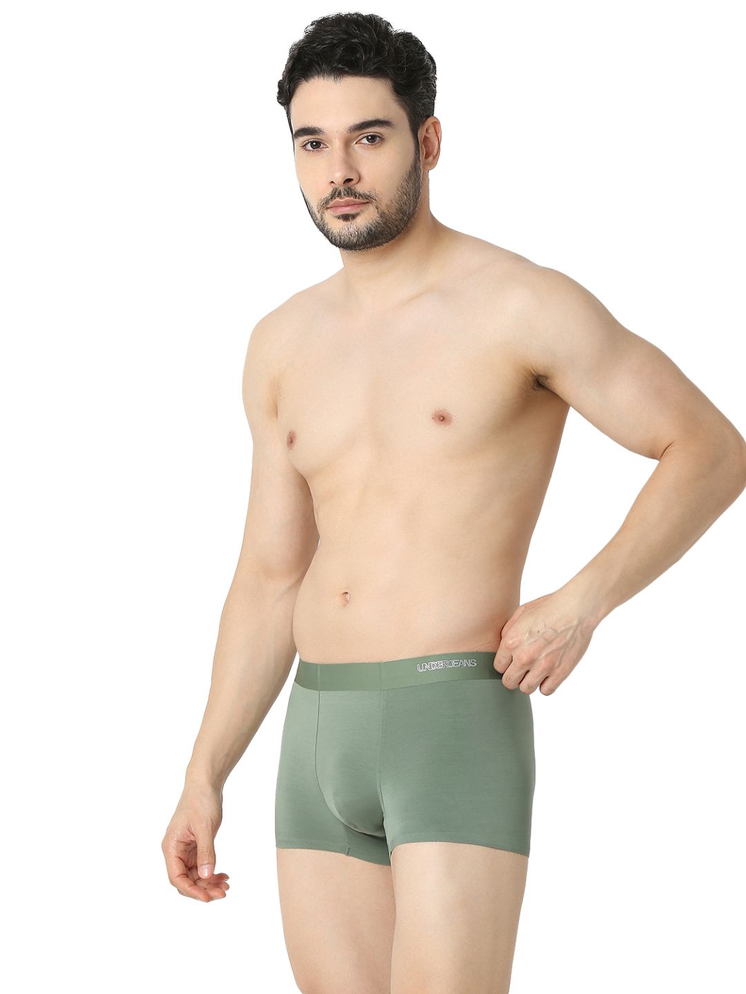 Underjeans Olive Regular Fit Trunk