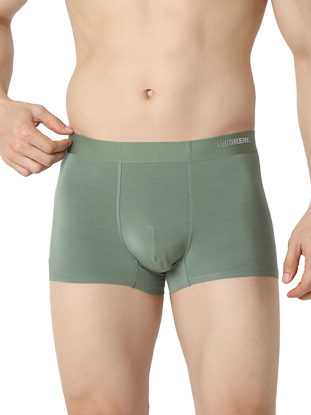 Underjeans Olive Regular Fit Trunk