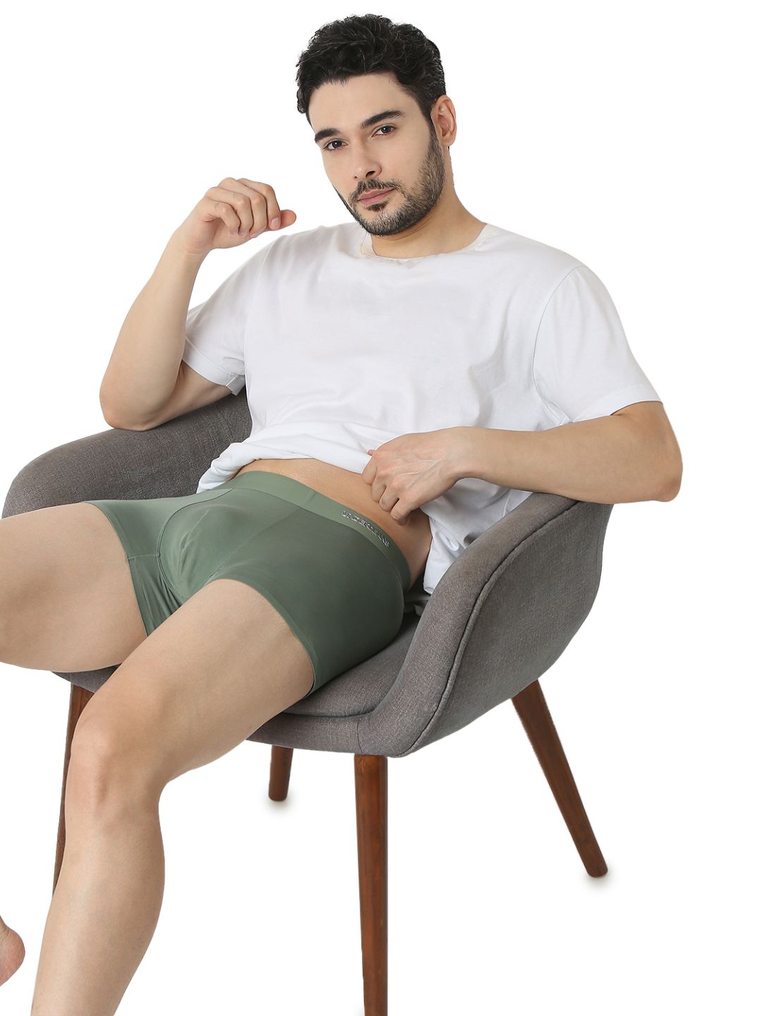 Underjeans Olive Regular Fit Trunk