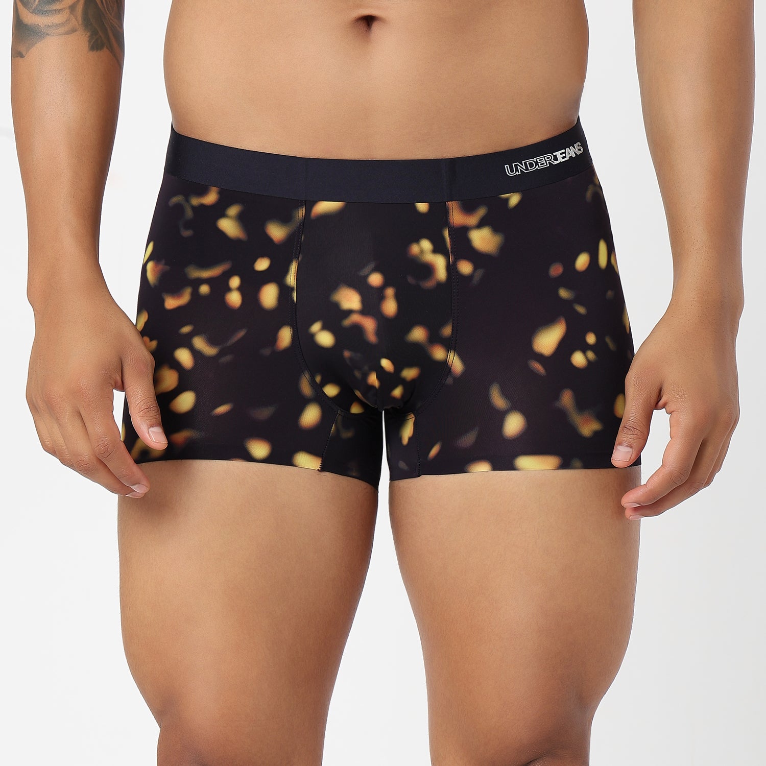 Underjeans Black Nylon Blend Trunk