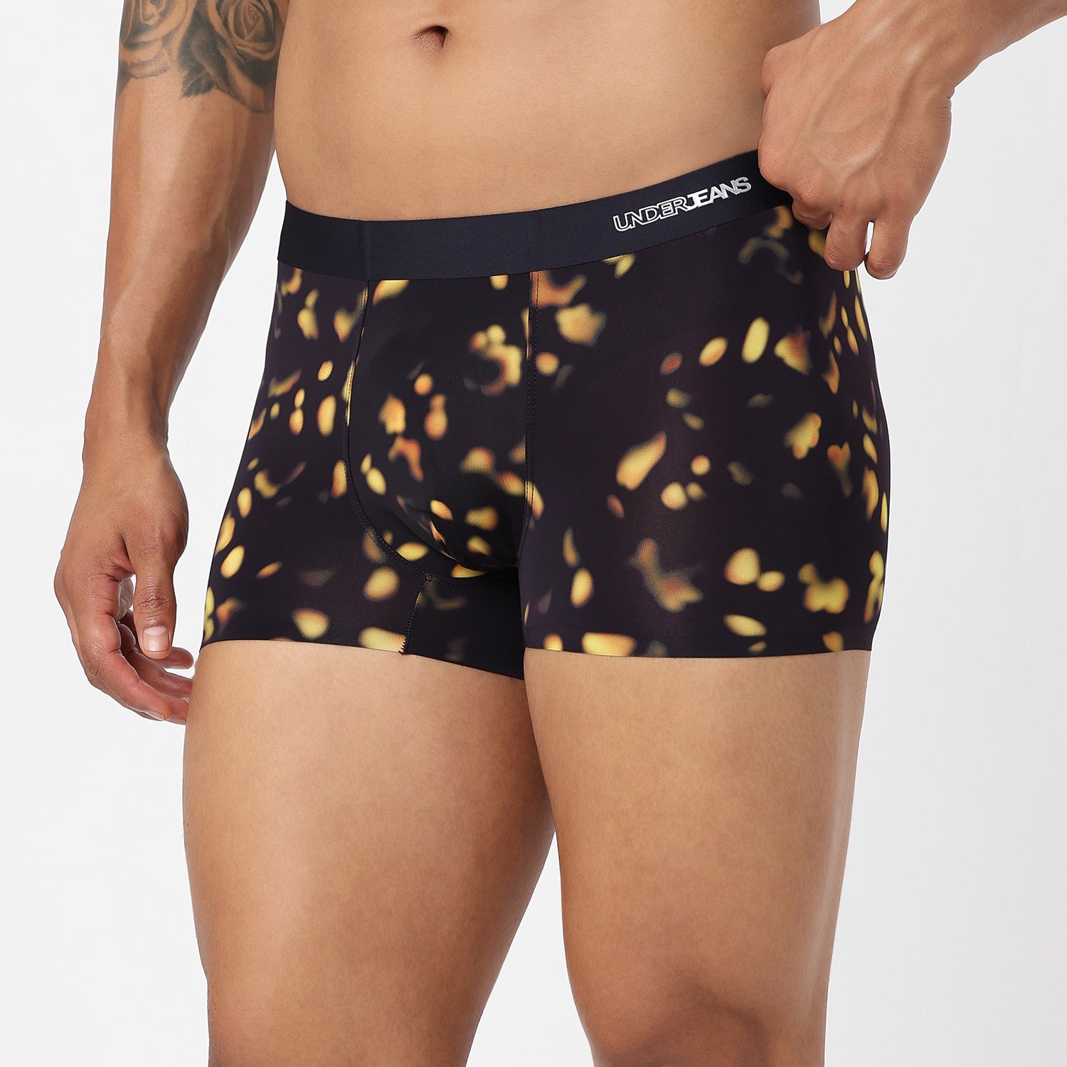 Underjeans Black Nylon Blend Trunk