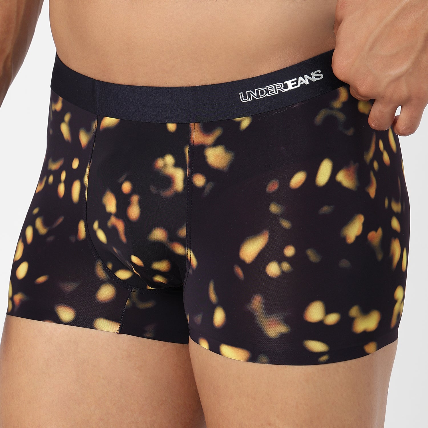 Underjeans Black Nylon Blend Trunk
