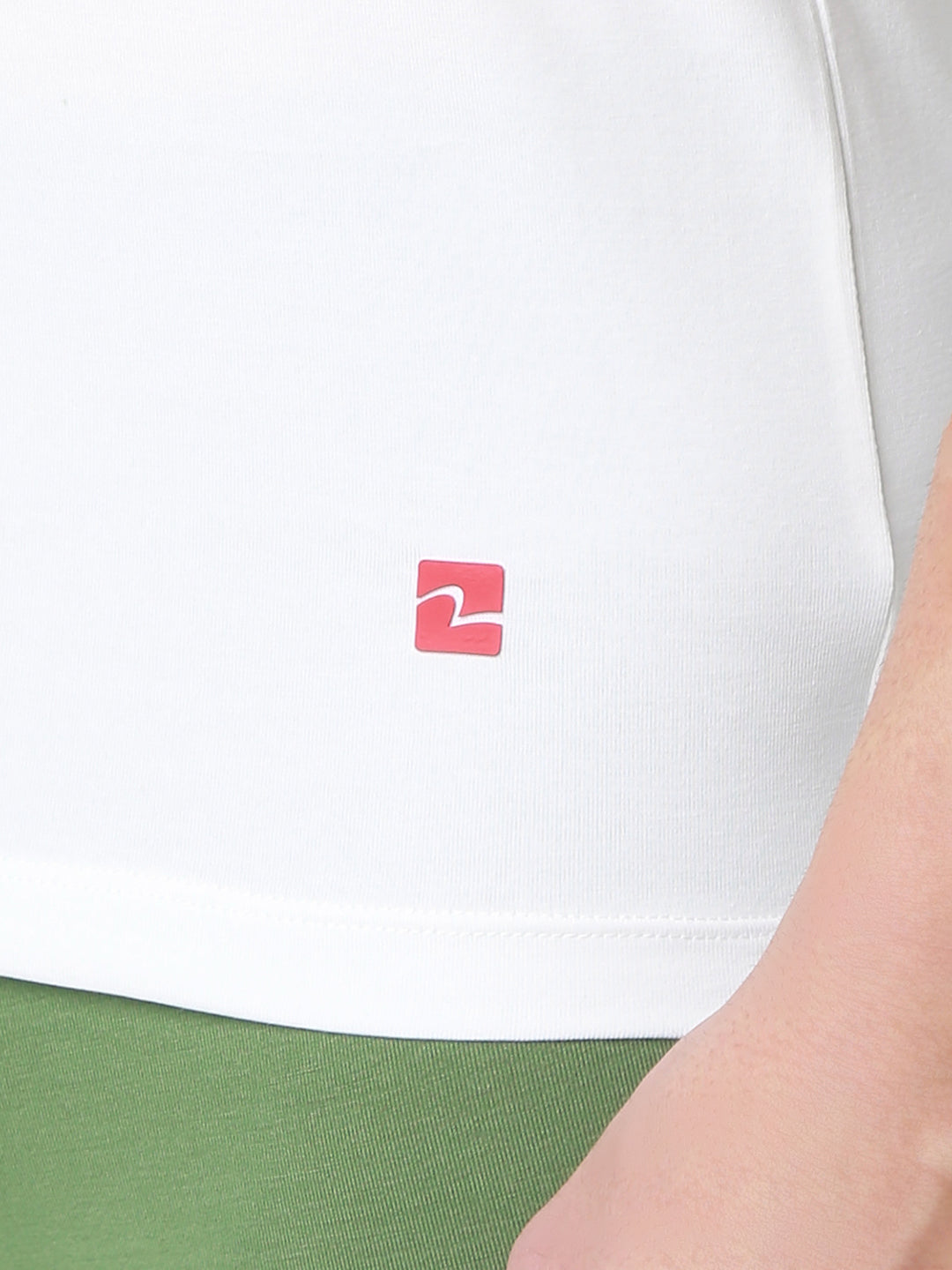 Underjeans Pack of 2 White Round Neck Solid Vests