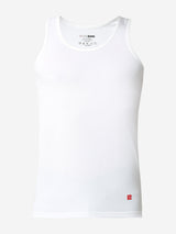 Underjeans Pack of 2 White Round Neck Solid Vests