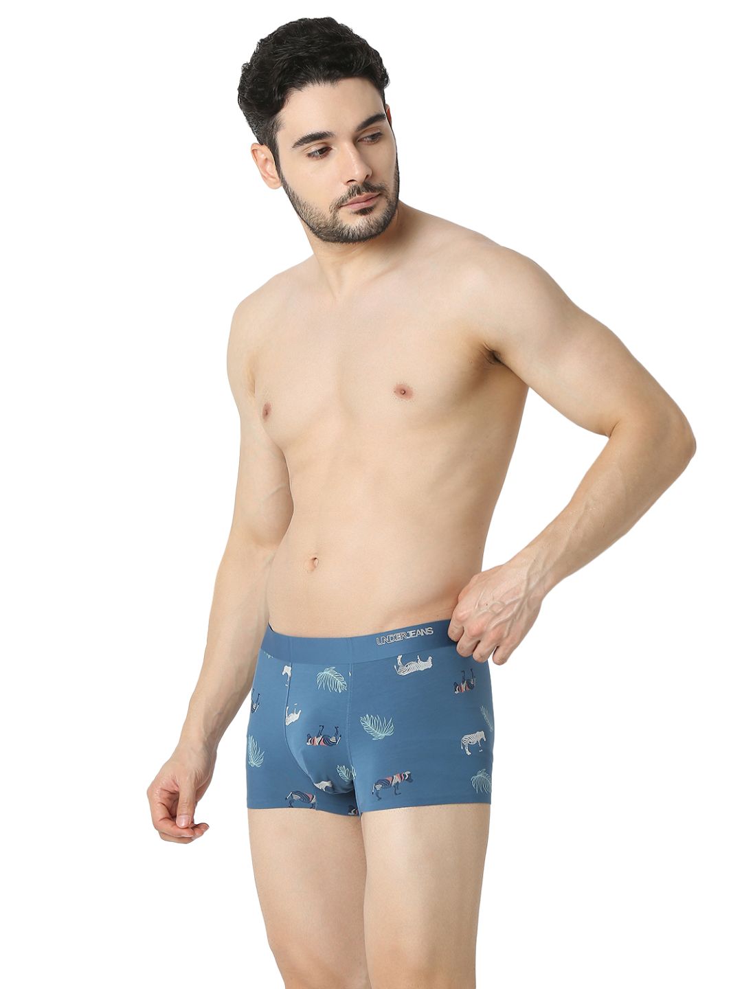 Underjeans By Spykar Men Premium Blue Trunk