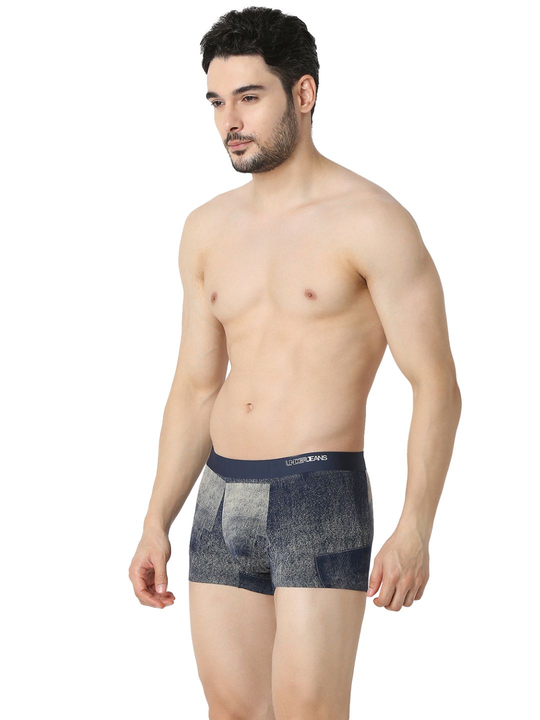 Underjeans By Spykar Men Premium Denim Blue  Trunk