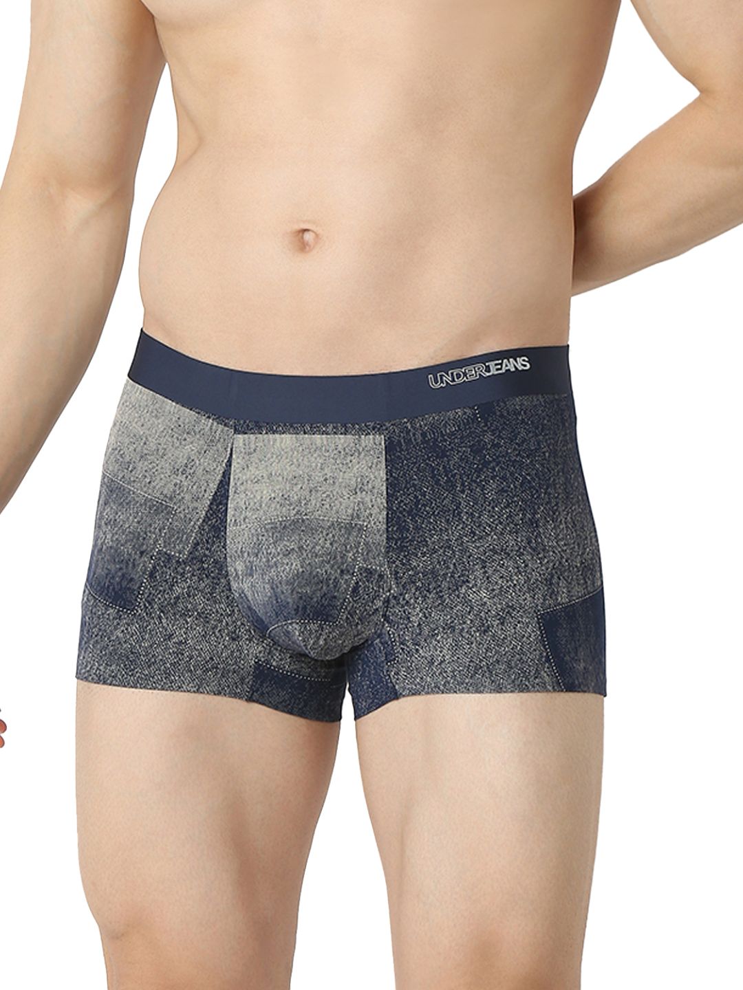 Underjeans By Spykar Men Premium Denim Blue  Trunk