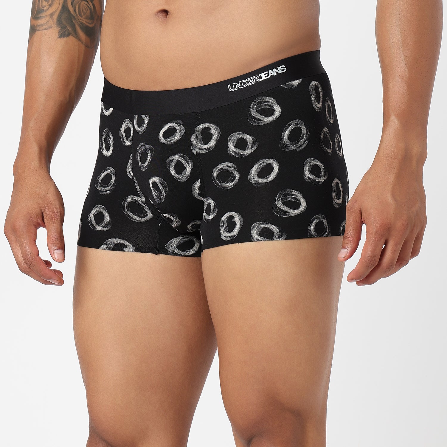 Underjeans Black/OffWhite Modal Blend Trunk