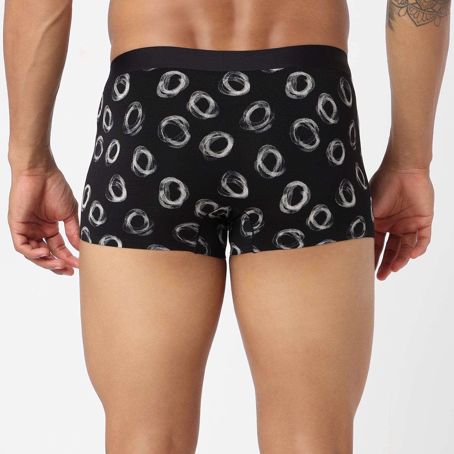 Underjeans Black/OffWhite Modal Blend Trunk