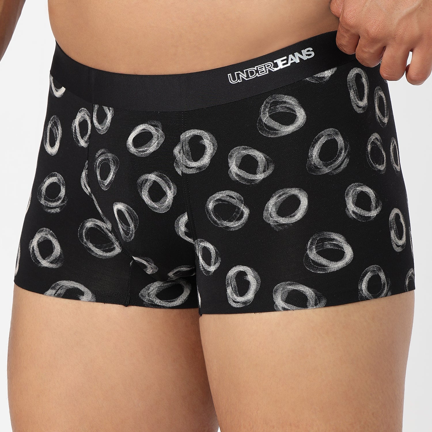 Underjeans Black/OffWhite Modal Blend Trunk