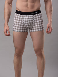 Underjeans White-Check Cotton Blend Trunk