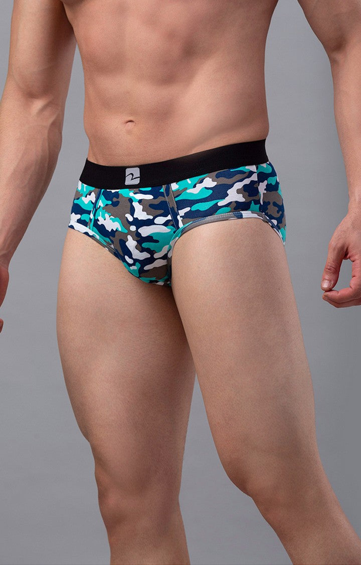 Underjeans by Spykar Men Camo1 Regular Fit Briefs (Pack of 2)