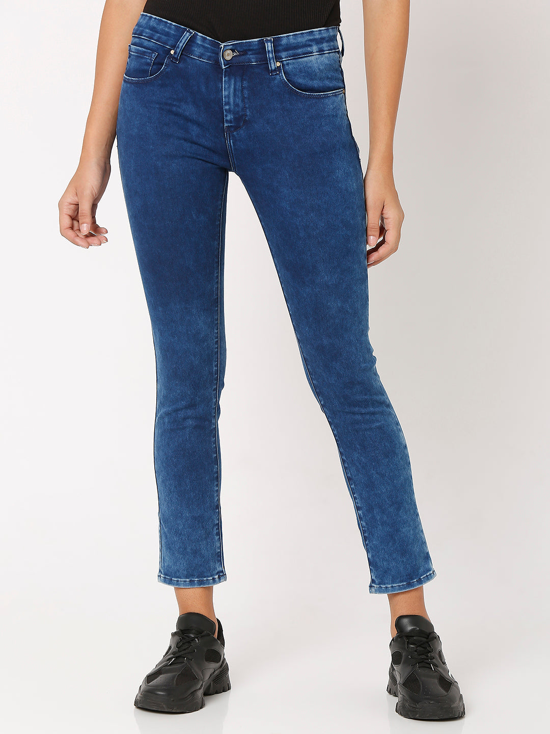 Spykar Women Blue Cotton Super Skinny Regular Length Jeans - (Alicia)