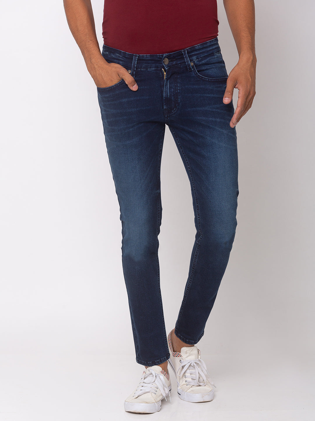 Spykar Men Blue Super Skinny Low Rise Jeans