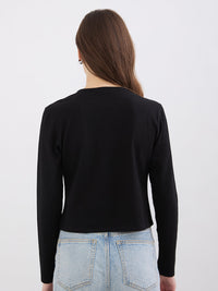 Women T-Shirt Black Slim Fit