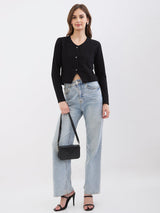 Women T-Shirt Black Slim Fit