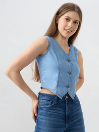 Women Shirt Blue Regular Fit