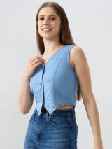 Women Shirt Blue Regular Fit