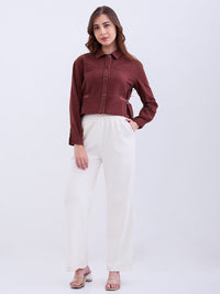 Women Top Brown Regular Fit