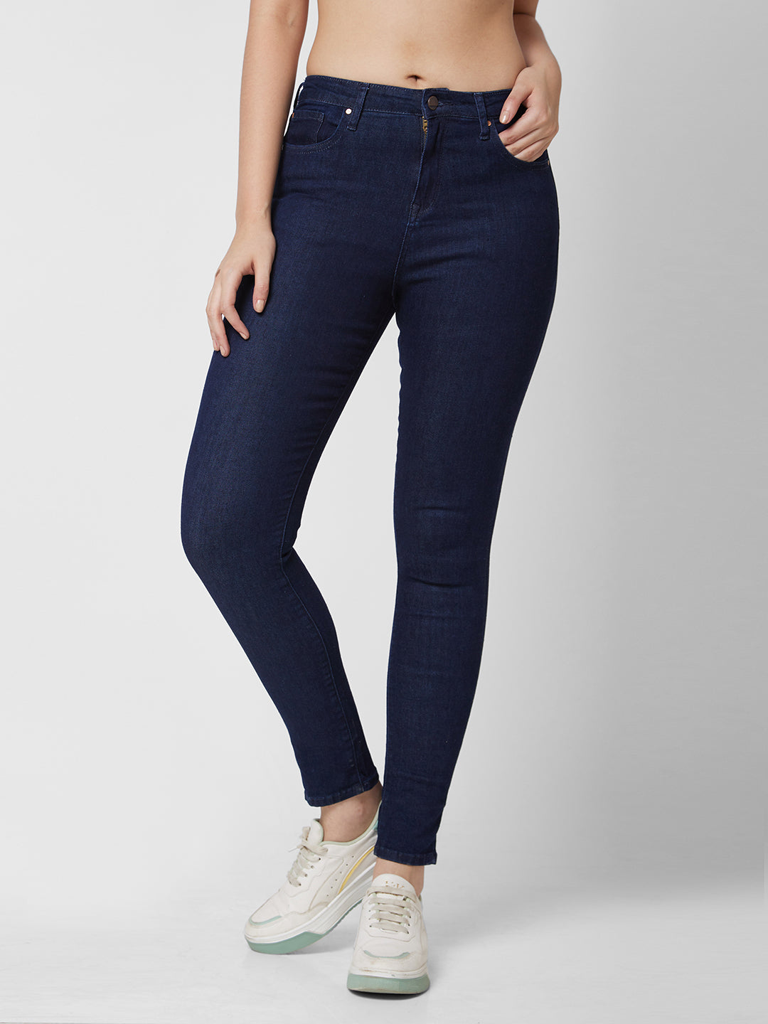 Spykar Women Skinny Fit Mid Rise Jeans